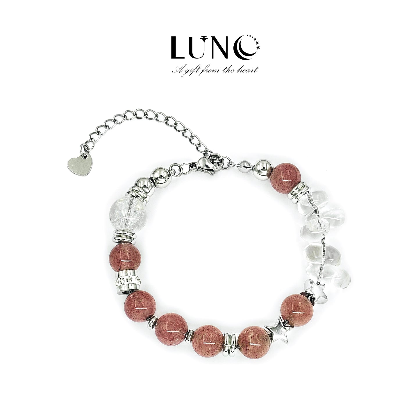 【 LUNO Premium Strawberry Quartz Bracelet 】🍓