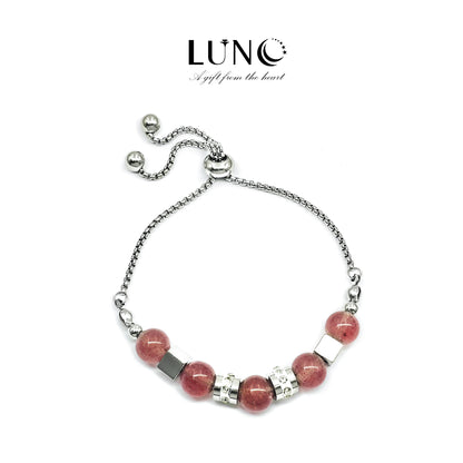 【 LUNO Premium Strawberry Quartz Bracelet 】🍓