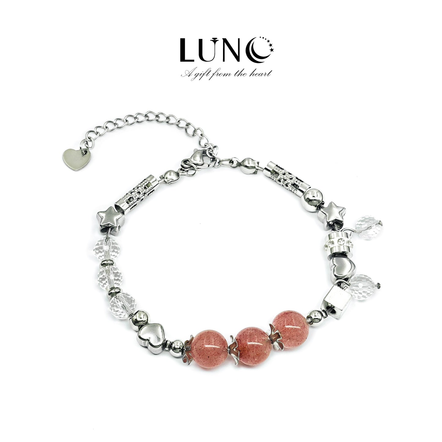 【 LUNO Premium Strawberry Quartz Bracelet 】🍓